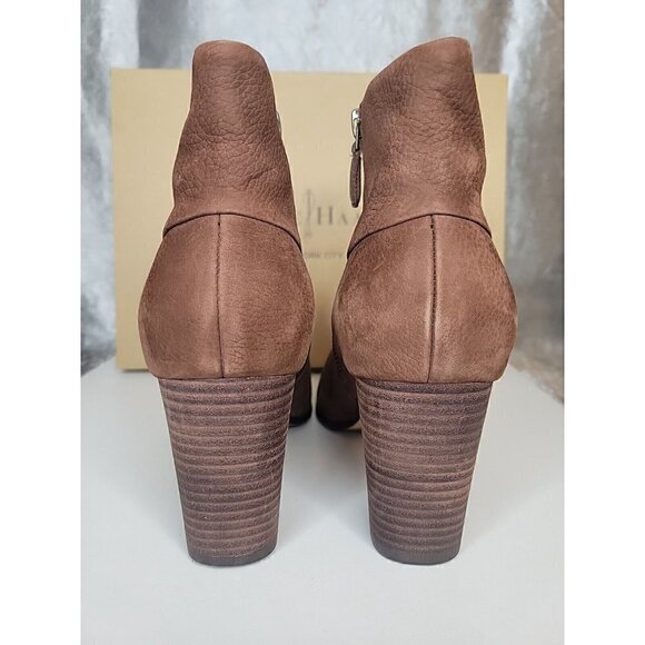 Cole Haan Cassidy Ankle Chestnut Brown Nubuck leather heels Booties boots 9.5B - Picture 13 of 14